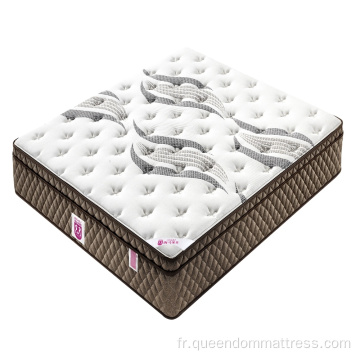 Matelas de printemps de poche à mémoire hybride de luxe